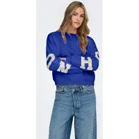 ONLY Sweatshirt royalblå / hvid