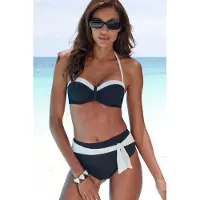 LASCANA Bikinitrusse sort / hvid