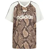 Adidas Snake Print Satin Jersey T-shirt Med Korte ærmer