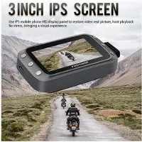 Zandona WiFi Motorcycle DVR Dash Cam 1080P+1080P Full HD Front Rear View Waterproof Motorcycle Camera GPS Logger Recorder Box(B)