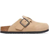 Birkenstock Birkenstocktil mænd. 1031573 Sandaler i læder Boston Wire Buckle (Smal pasform) sand (43), Beige, Fast, Nubuck, Spænder, Casual