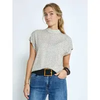 Peppercorn Bluse 'Gabriella' ecru / sort