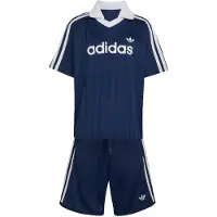 Adidas Originals Loose Polo Pinstripe Short Tee Sæt