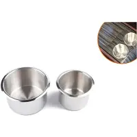 Typecat 4PCS Marine Boat Yacht RV Recessed Cup Drink Can Holder Stainless Steel Drop-in Cup Holder
