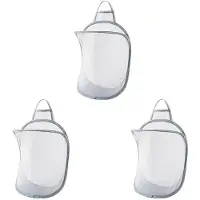 Typecat 3X Mesh Collapsible Small Wall Laundry Baskets, Hanging Laundry Hamper, for Hotel, University Dormitory Use Gray