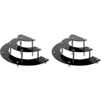 Typecat 2X Acrylic Risers Display Stand, 3 Tier Black Cupcake Stand Display Holder Half Moon Dessert Stand Organizer Shelf