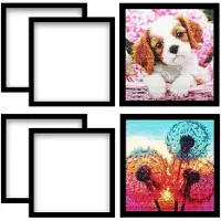 Tlily 6 Pack Diamond Painting Frame, Painting Picture Frame 25x25cm, Magnetic Picture Frame for Diamond Painting Pictures