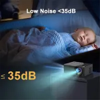 Typecat Projektor LED HD 1080P Trådløs Mobiltelefon Mini med Stativ Bærbar