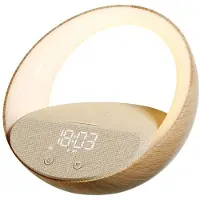 Kepptory 4in1 Clock Speaker, Speaker,Night Lamp,Bedside Lamp,15W Wireless Charging,Compatible with All Mobile Phones