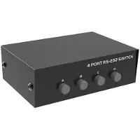 Tlily RS232 DB9 Pin COM Port Sharer 4 in 1 Out Serial Port Sharing Device Button