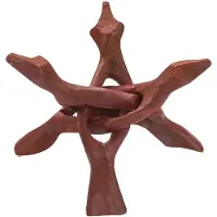 Torribaly Wooden Sticks Bracket Tools Wooden Bracket Tripod Decorative Base Handmade Crafts Red