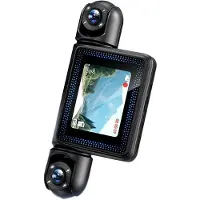 Torribaly 360 Car Dash Cam 4 Channels Video Recorder 1080P Car DVR 4 Lens Front Inside Rotatable Rear View Night Vision Black Box