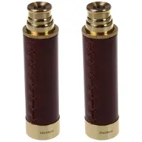 Torribaly 2X Pocket Telescope Brass 25X30 Binoculars Monocular Telescope Hand Telescope in Gold