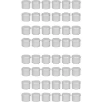 Torribaly 48 Pack Round Metal Tins Box Candle Tin Black Aluminum Jar Storage Empty Pot Plain Cans Cream Cosmetic Container