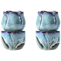 Torribaly 2X Aromatherapy Furnace Candle Lamp Decoration Bedroom Essential Oil Incense Burner Tulip Ceramic Candle