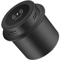 Tlily Fast Wireless Charger - Desktop Embedded Fast Wireless Charger with USB Port 30W Universal