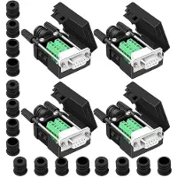 Typecat 4PCS DB9 Female Breakout Connector,DB9 Solderless RS232 D-SUB Serial To 9-Pin Port Terminal Adapter Connector