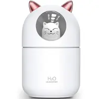 Typecat Sød Kat Cool Mist Luftfugter til Hjemmet, Kat Natlampe Essential Pure