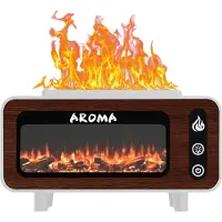 Typecat Flamme æterisk olie diffuser 7 farver aroma vandløs auto-sluk luftfugter
