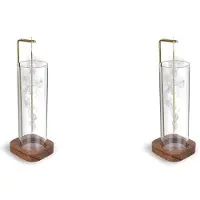 Torribaly 2X Incense Holder with Removable Glass Ash Catcher Mess Free Incense Burner Holder, Incense Stick Holder
