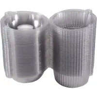 Typecat 100 Pieces of Transparent Plastic Single Cupcake Cake Box Muffin Dome Holder Box