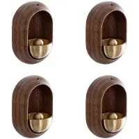 Melitt 4X Dopamine Japanese Wooden Entrance Door Bell Decorative Wireless Bird Wind Chime Home Decor Home Opening Hanging A