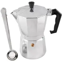 Typecat Moka Pot 300 ml espressomaskine til komfur, 6 kopper, rustfrit stål