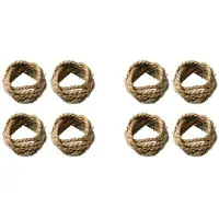 Wella 8X Hand-Woven Natural Rattan Napkin Ring Napkin Ring Straw Ring Western Napkin Buckle Dining Ring