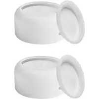 Wella 2X Silicone Mold with Lid Cylindrical Candle Holder, 3D Candle Silicone Mold DIY Cement Candle Holder Shape-A