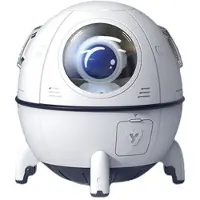 Melitt Astronaut Spaceship Aromatherapy Air Humidifier Purifier Electric Water Fragrance Diffuser Humidificador White