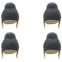 Melitt 4X Swimming Caps TathaGata Buddha Shape Durable Nonslip Flexible Latex Swim Caps for Surfing Kids Girls Boys Women Men
