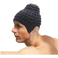Melitt 3X Swimming Caps TathaGata Buddha Shape Durable Nonslip Flexible Latex Swim Caps for Surfing Kids Girls Boys Women Men