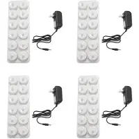 Melitt Rechargeable LED Electric Candles, Flameless Flickering Tea Lights, Decorations Set of 48,White US Plug
