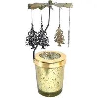 Melitt Rotating Candle Holder Candlelight Dinner Props Rotating Projection Candle Holder,Tree