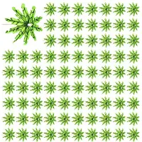 ISTOVO 120 Pieces Green Tropical Coconut Tree Paper Umbrellas Picks Cocktail Parasols Cupcake Picks for Hawaiian Party
