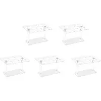 Melitt 5Pcs Cone Holder, Clear Acrylic Ice Cream Cone Holder, Cone Display Stand, Sushi Hand Roll Stand Cone Holders (6 Holes)