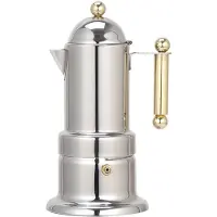 Typecat Fortykket italiensk espressomaskine til 4 portioner, rustfrit stål