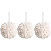 Melitt Kitchen Hand Towel Absorbent Lint-Free Hand Towel Bathroom Cute Hand Washing Handkerchief Hanging Hand Towel White