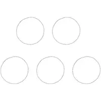 Wella 5X Pure Titanium Chain Necklace Glass Bead Chain Pendant is Not Easy to Rust Simple Titanium Alloy Bracelet-B