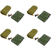 Melitt 4X Emergency Sleeping Bag Bivy Sack with Whistle Outdoor Survival Sleeping Bag Thermal Blanket for Camping Backpacking