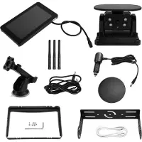 Melitt 7-Inch HD Display Car Monitor with Wireless Solar Reversing Camera IP68 Waterproof Loop Recording BSD Function