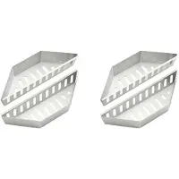 Wella Charcoal Basket Stainless Steel Char Holder, Charcoal Container Contoured Carbon Briquet Grilling Baskets(4 Pieces)