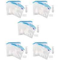 Melitt Sous Vide Bags 75x Reusable Electric Vacuum Food Storage Save Sealer Cooker with 5 Hand Pump,2 Size Sealed Bag,20 Clip