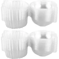 ISTOVO 100 x Single Plastic Clear Cupcake Holder / Cake Container Dome Muffin Carrier