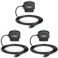 ISTOVO 3X Dash Cam OBD Hardwire Kit, Dash Camera USB Type C Hardwire Kit with OBD Power Cable for Dashcam 12-24V to 5V/3A