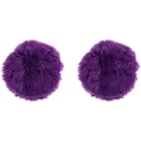 ISTOVO 2X Faux Sheepskin Wool Carpet 30 x 30 cm Fluffy Soft Longhair Decorative Carpet Cushion Chair Sofa Mat (Round )