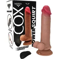 Kiotos Power Squirt Vibration Dildo With Remote 23 cm