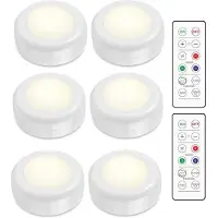 INF LED Spotlights - Sæt med 6 lys og 2 fjernbetjeninger