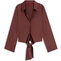 HUGO Errika 10260682 Red Langærmet Bluse