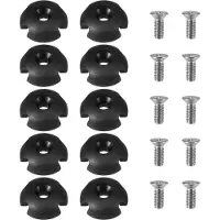 Torribaly 10Pcs Deck Guide Slotted Round Out Pull Rope Buckle Fitting Accessories for Kayak Canoe Boat